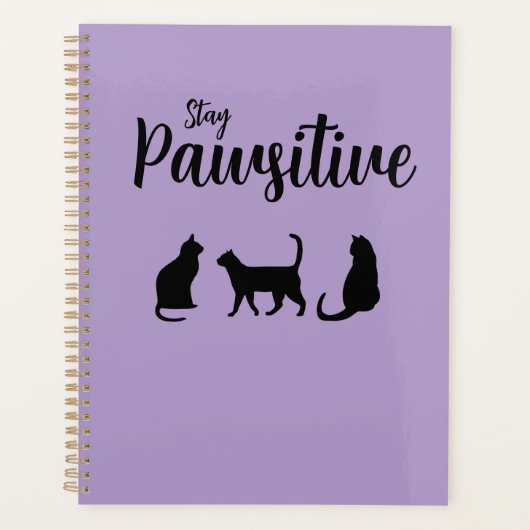 Blijf passief zwarte kat planner (Voorkant)