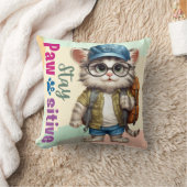 Blijf passieve kat dragen rugzak kussen (Deken)