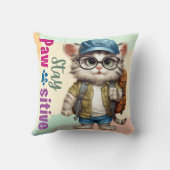 Blijf passieve kat dragen rugzak kussen (Achterkant)