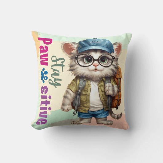 Blijf passieve kat dragen rugzak kussen (Voorkant)