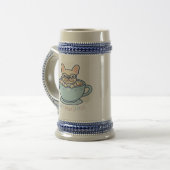 Blijf Pawsitief Franse Bulldog Coffee Kop Grappig (Voorkant links)