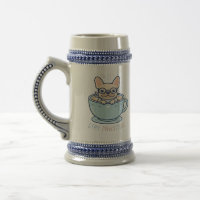 Blijf Pawsitief Franse Bulldog Coffee Kop Grappig