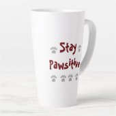 Blijf Pawsitief Latte Mok (Rechterhoek)