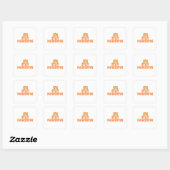 Blijf Pawsitief Schattig Knipogend Kat Pun Ontwerp Vierkante Sticker (Vel)