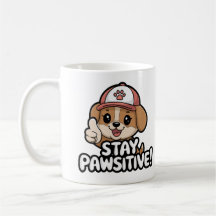 Blijf Pawsitive Funny Coffee Mok voor Hondenliefhe