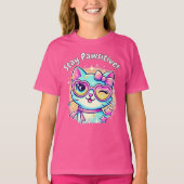 🐱✨ Blijf Pawsitive - Het Schattigee Cat T-shirt v (Voorkant)