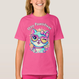 🐱✨ Blijf Pawsitive - Het Schattigee Cat T-shirt v