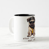 Blijf Pawsitive, mok van huisdieren & hondenmoeder (Voorkant links)