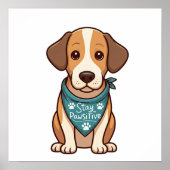 Blijf Pawsitive Poster (Voorkant)