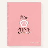 Blijf Pawsitive Schattige Pet Puns Notitieboek (Voorkant)