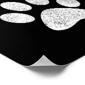 Blijf Pawsitive Shirt - Dog Paw Cat Animal Schatti Poster (Hoek)