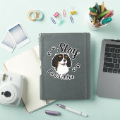 Blijf Pawsitive Tri Cavalier King Charles Sticker (iPad Cover)