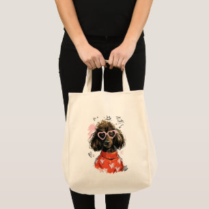 Blijf Poodelhond met Hart Zonnebril & Cozy Zweet Tote Bag