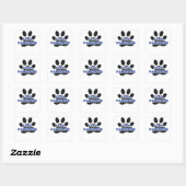 Blijf pooitief, grappige dierenpoot vierkante sticker (Vel)