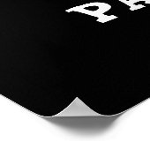 Blijf poositief Funny Cat Pun Dark BG Poster (Hoek)