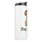 Blijf pootgevoelig - Schattige hondenontwerp met P Thermosbeker (Gedraaid links)