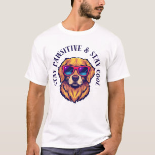 Blijf Positief & Blijf Koel - Schattige Golden Ret T-shirt