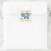 Blijf positief Blijf sterk Vierkante Sticker (Tas)