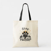 Blijf Positief Boodschappentas Tote Bag (Achterkant)
