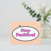 Blijf positief! briefkaart (Staand voorkant)