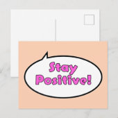 Blijf positief! briefkaart (Voorkant / Achterkant)
