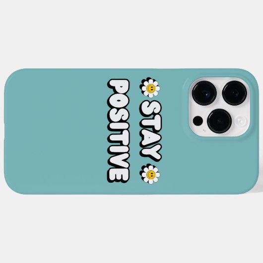 Blijf Positief Case-Mate iPhone Case (Achterkant (horizontaal))