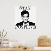 Blijf positief Charlie Sheen Poster (Keuken)
