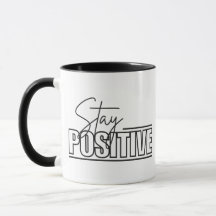 Blijf positief Combo Mok - Coffee Quote Cup