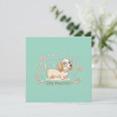 Blijf Positief Cute Dachshond Kaart (Staand voorkant)