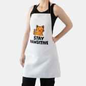 blijf positief cute  kat Overal print apron Schort (Insitu)