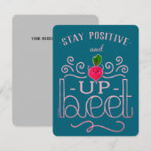 Blijf positief en op biet | Bietenbont Notitiekaartje (Voorkant / Achterkant)