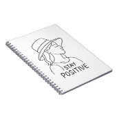 Blijf positief en straal optimisme en kracht uit notitieboek (Rechterzijde)