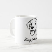 Blijf positief - Funny Dog Lover Koffiemok (Voorkant links)
