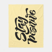 Blijf positief geel fleece deken (Voorkant)