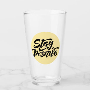 Blijf positief geel glas