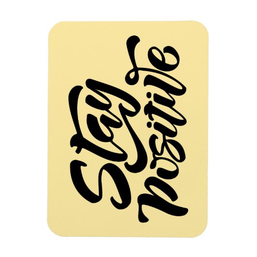 Blijf positief geel magneet (Verticaal)