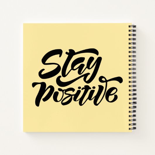 Blijf positief geel notitieboek (Achterkant)