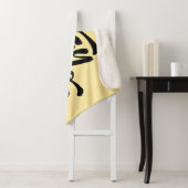 Blijf positief geel sherpa deken (In situ)