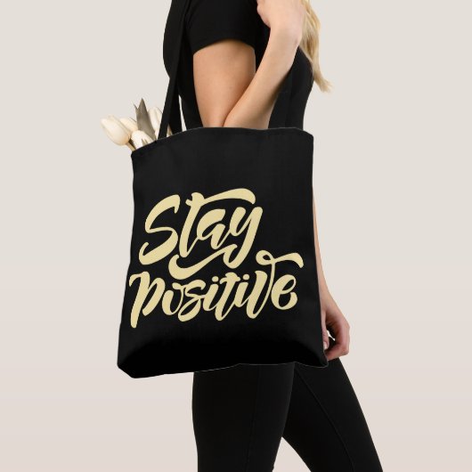 Blijf positief geel tote bag (Dichtbij)