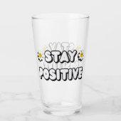 Blijf Positief Glas (Achterkant)