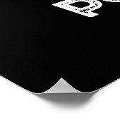 Blijf positief, grappige batterij met donkere bg poster (Hoek)