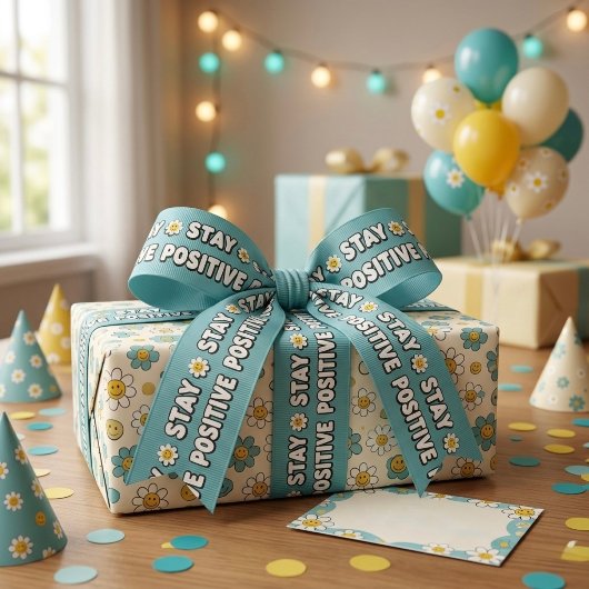 Blijf Positief Grosgrain Lint