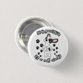 Blijf positief, het is een ruige wereld ronde button 3,2 cm (Voorkant /achterkant)