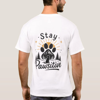 Blijf Positief Hond Liefhebber T-Shirt