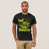 Blijf Positief Hondenliefhebbers T-shirt (Voorkant volledig)