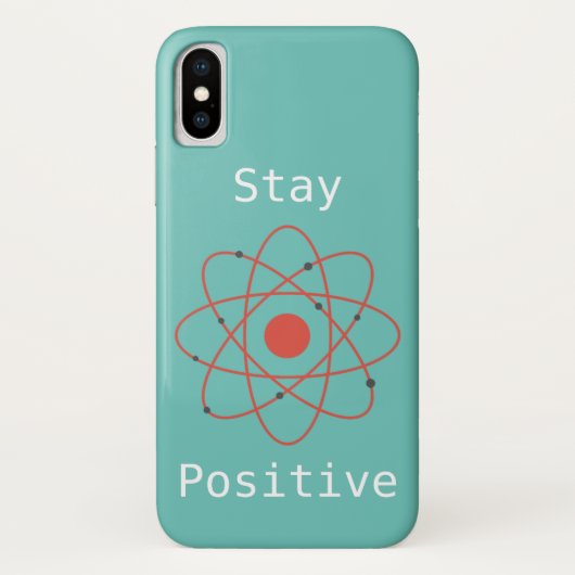Blijf positief in de natuurkunde geek Case-Mate iPhone case (Achterkant)