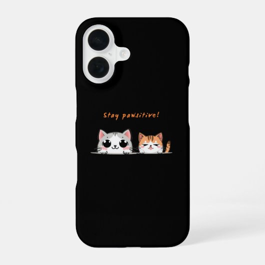 Blijf positief iPhone 16 hoesje (Achterkant)
