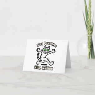 Blijf Positief Kat Bedankkaart