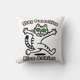 Blijf Positief Kat Kussen