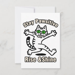 Blijf Positief Kat Notitiekaartje